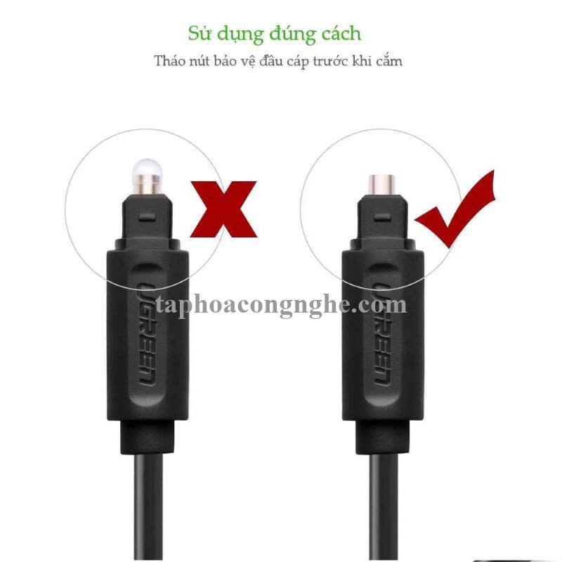 Ugreen 20590 3M Đen Dây cáp quang âm thanh 2 đầu dương 20590 30020590